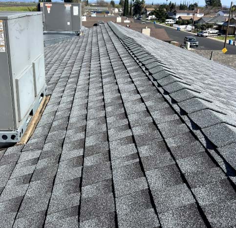 roof tiles on a residential roof